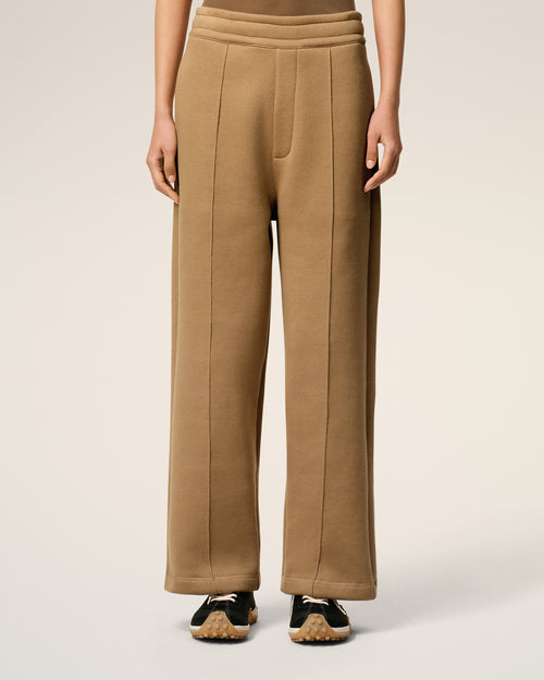 Ami De Coeur Flare-Fit-Jogginghose aus brauner Baumwolle - 9 - Ami Paris