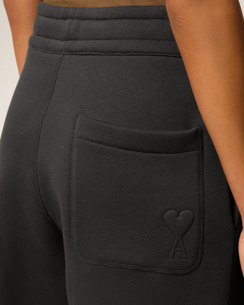 Ami De Coeur Flare-Fit-Jogginghose aus schwarzer Baumwolle - 11 - Ami Paris