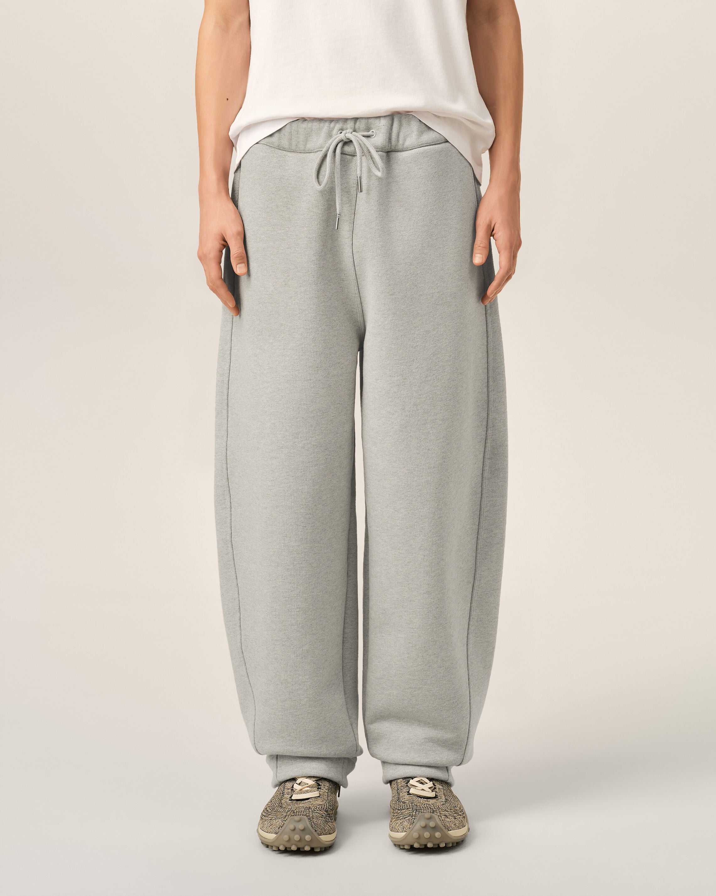Grey cotton track pants with heritage Ami Paris label - 3