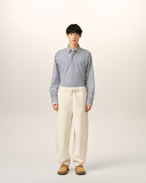 White cotton track pants with heritage Ami Paris label - Man - 2 - AMI Paris - Ami Paris