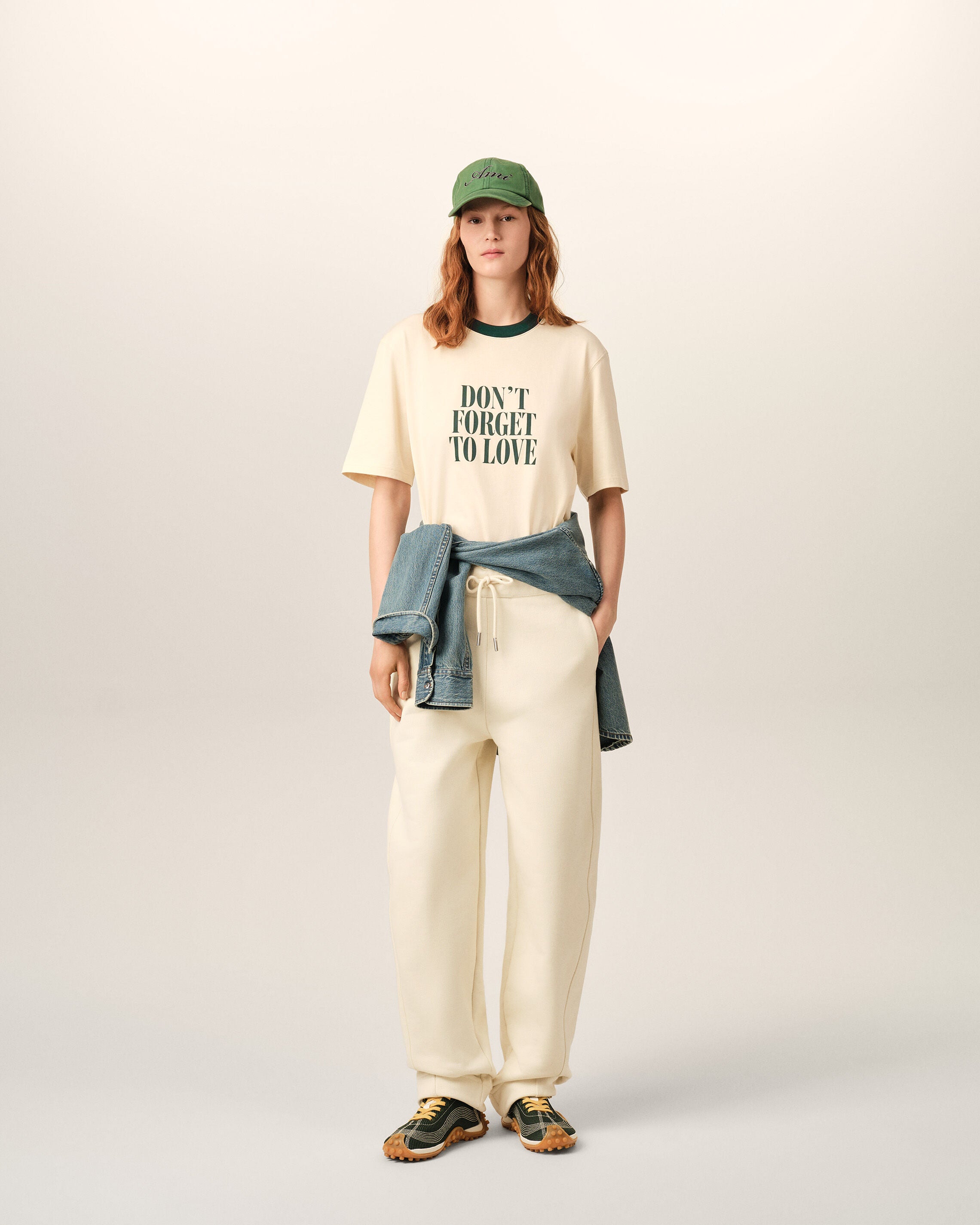 White cotton track pants with heritage Ami Paris label - 8