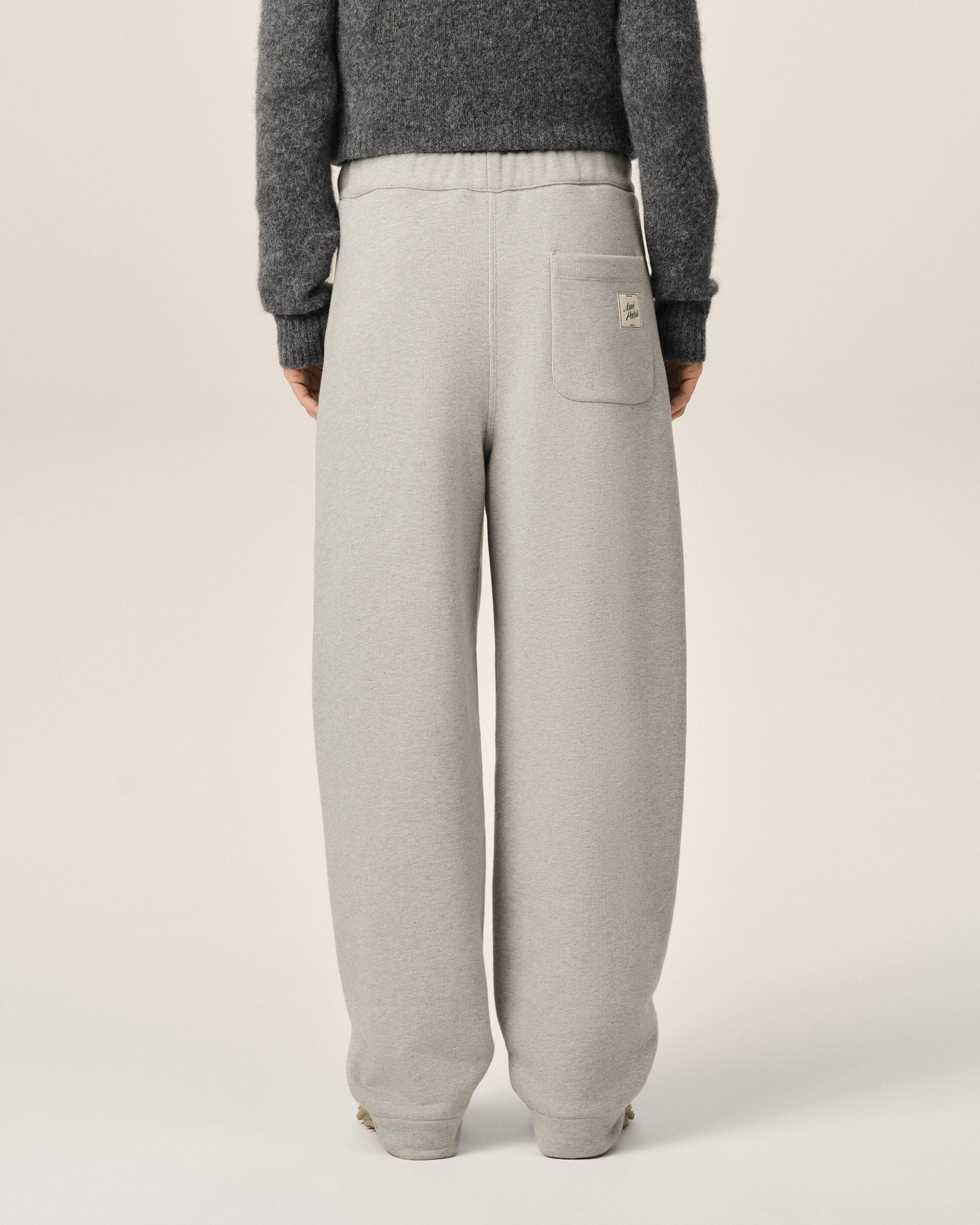 Grey cotton track pants with heritage Ami Paris label - 11