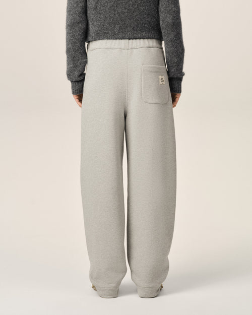 Grey cotton track pants with heritage Ami Paris label - Woman - 11 - AMI Paris - Ami Paris