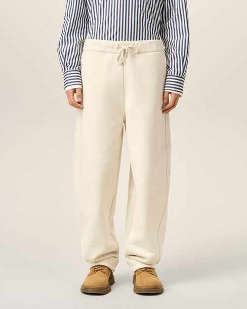 White cotton track pants with heritage Ami Paris label - Man - 3 - AMI Paris - Ami Paris