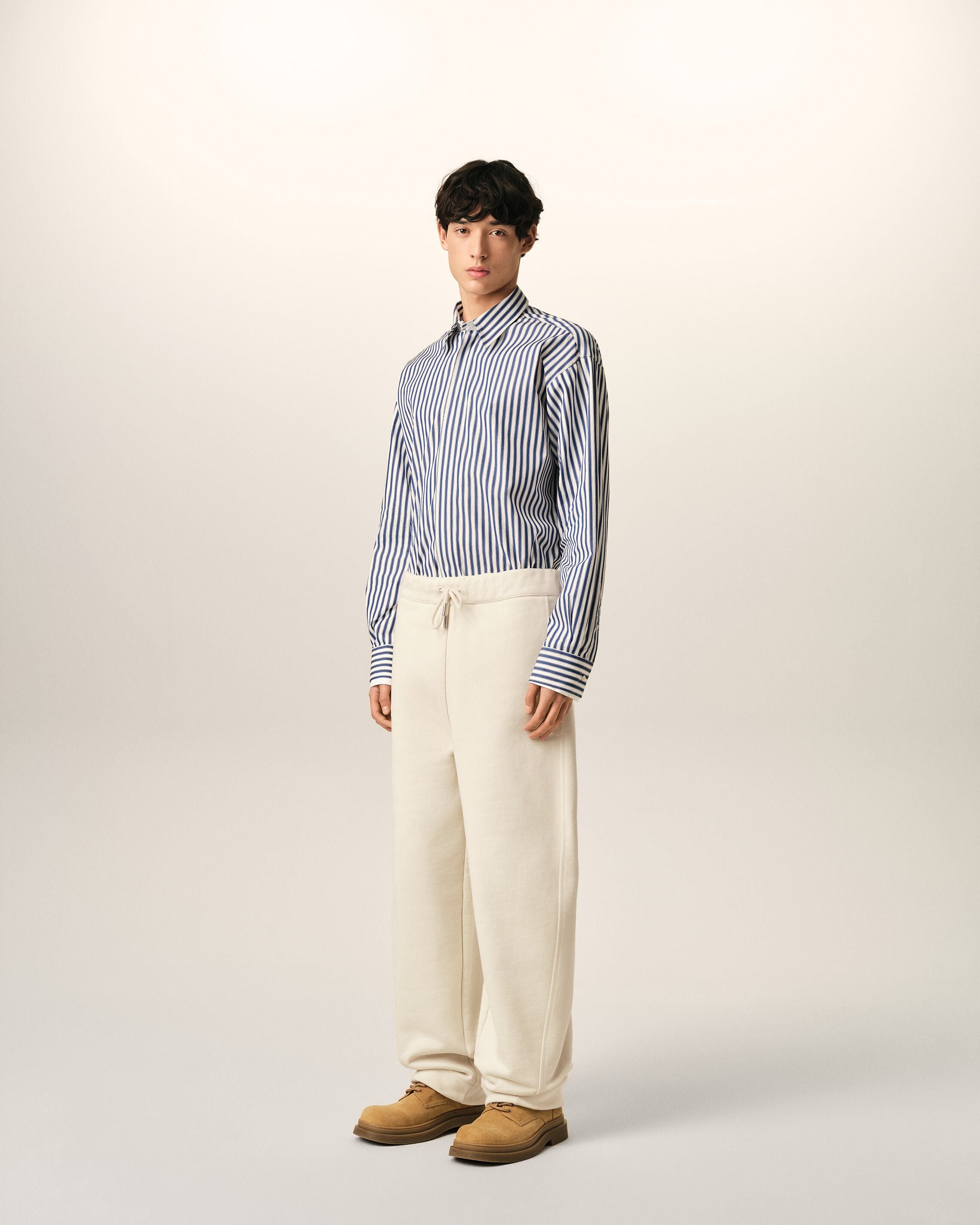 White cotton track pants with heritage Ami Paris label - 6