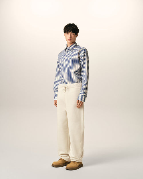 White cotton track pants with heritage Ami Paris label - Man - 6 - AMI Paris - Ami Paris