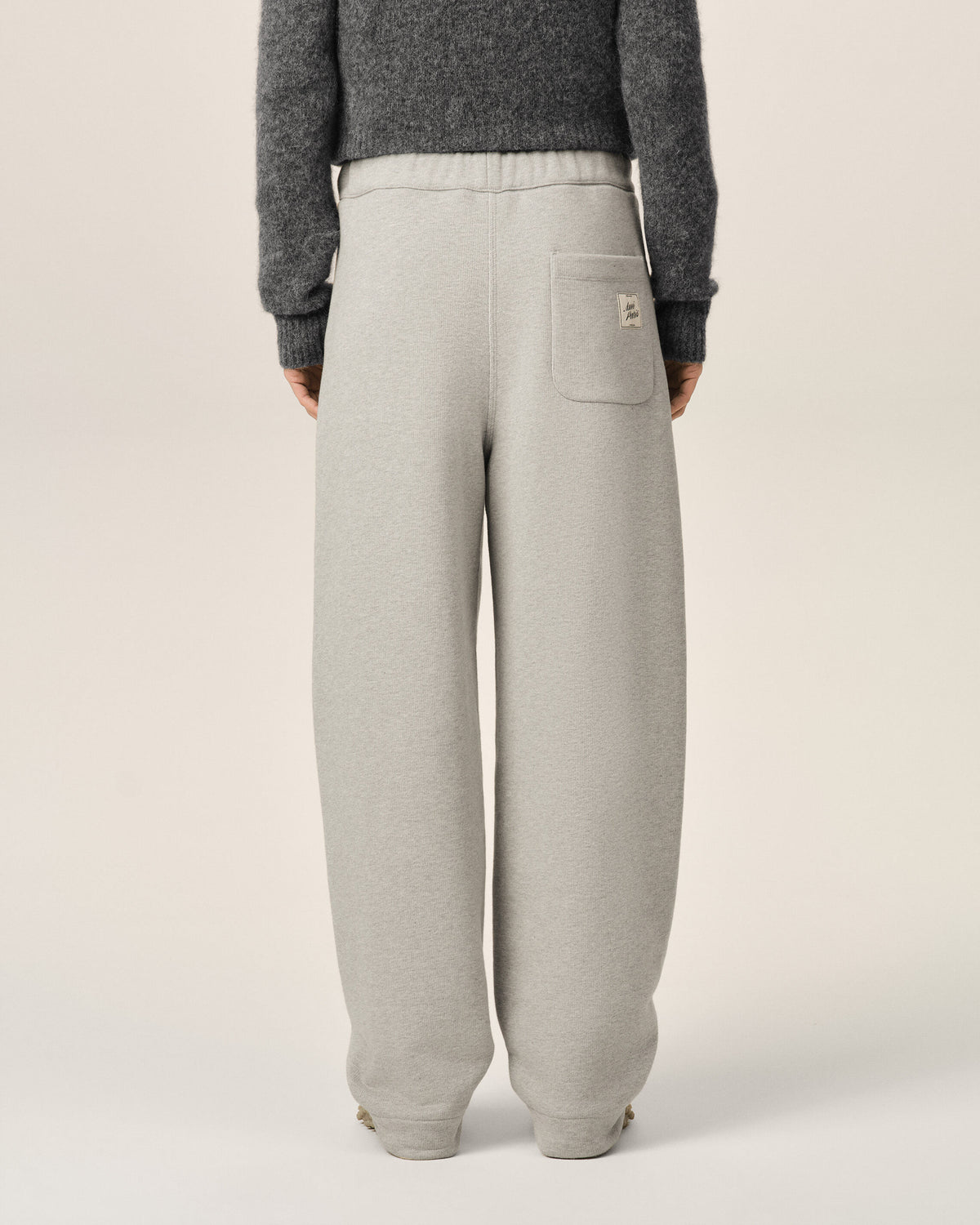 Grey cotton track pants with heritage Ami Paris label - 11