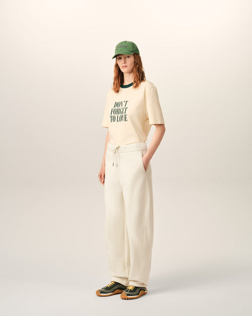 White cotton track pants with heritage Ami Paris label - Woman - 12 - AMI Paris - Ami Paris