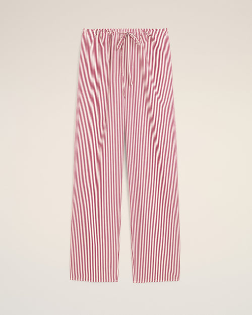                                     White elasticated-waist striped cotton trousers - 3                                 - Ami Paris