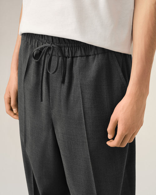 Grey elasticated-waist wool trousers - Man - 5 - AMI Paris - Ami Paris