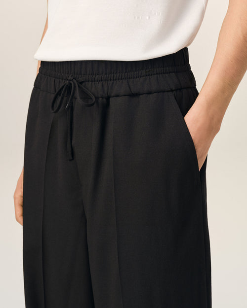 Black elasticated-waist wool trousers - Man - 5 - AMI Paris - Ami Paris