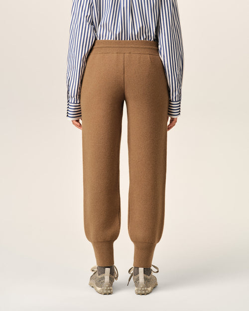 Jogginghose aus brauner Wolle - Damen - 11 - AMI Paris - Ami Paris