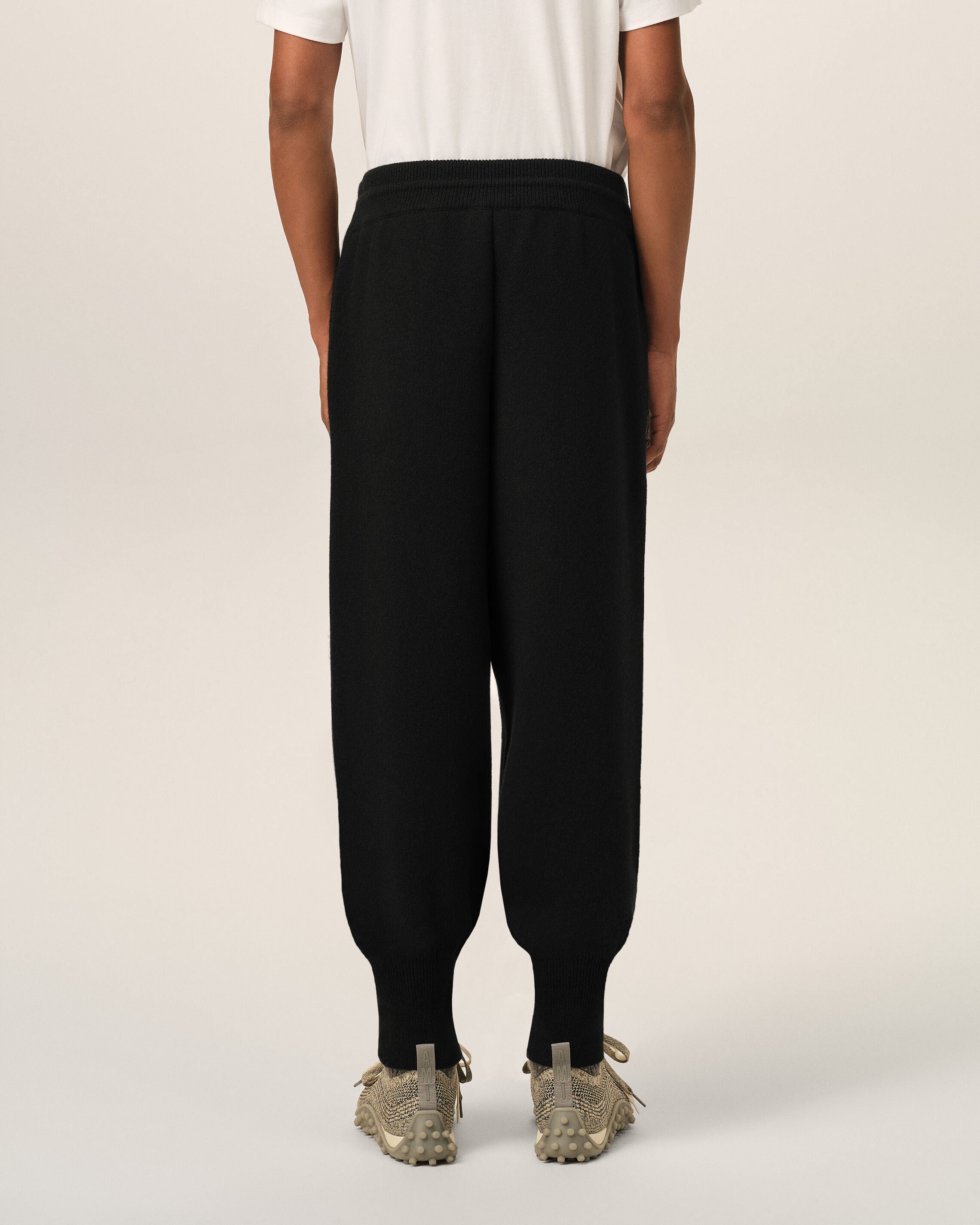 Black wool track pants - 4