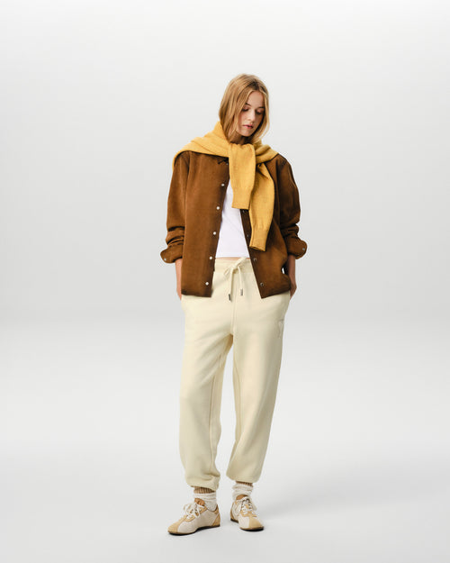                                     White cotton trackpants with Ami de Coeur patch - 3                                 - Ami Paris