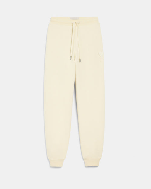                                 White cotton trackpants with Ami de Coeur patch - 3                             - Ami Paris
