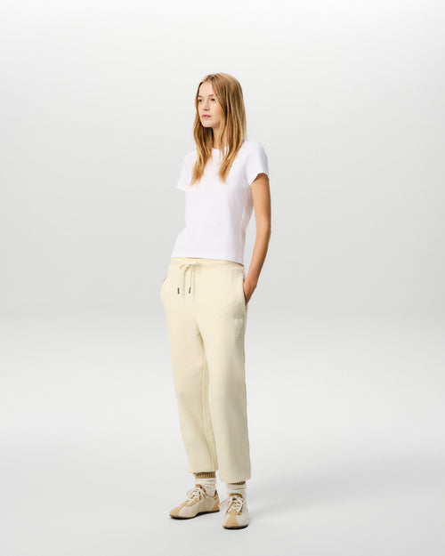 White cotton trackpants with Ami de Coeur patch - Woman - 12 - AMI Paris - Ami Paris