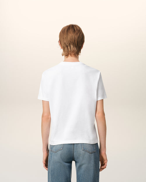 White Cotton Ami de Coeur T-shirt - 11 - Ami Paris
