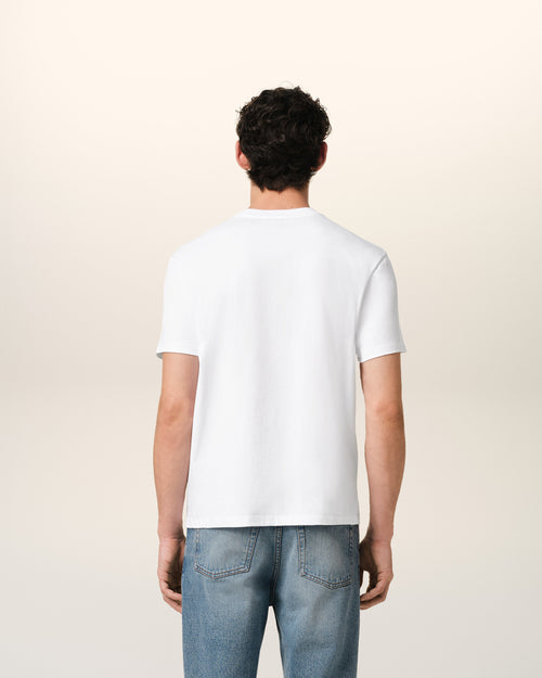 White Cotton Ami de Coeur T-shirt - 5 - Ami Paris