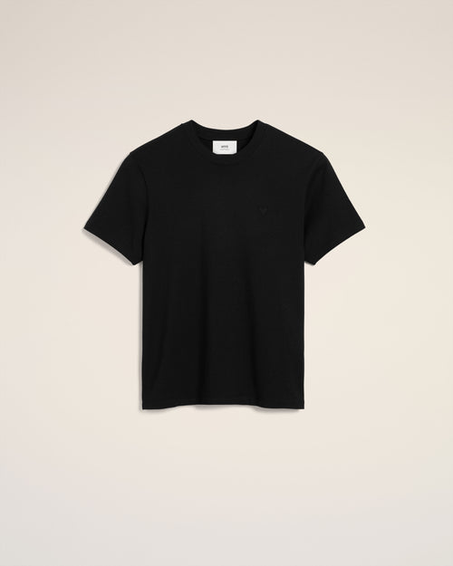 Black Cotton Ami de Coeur T-shirt - 1 - Ami Paris