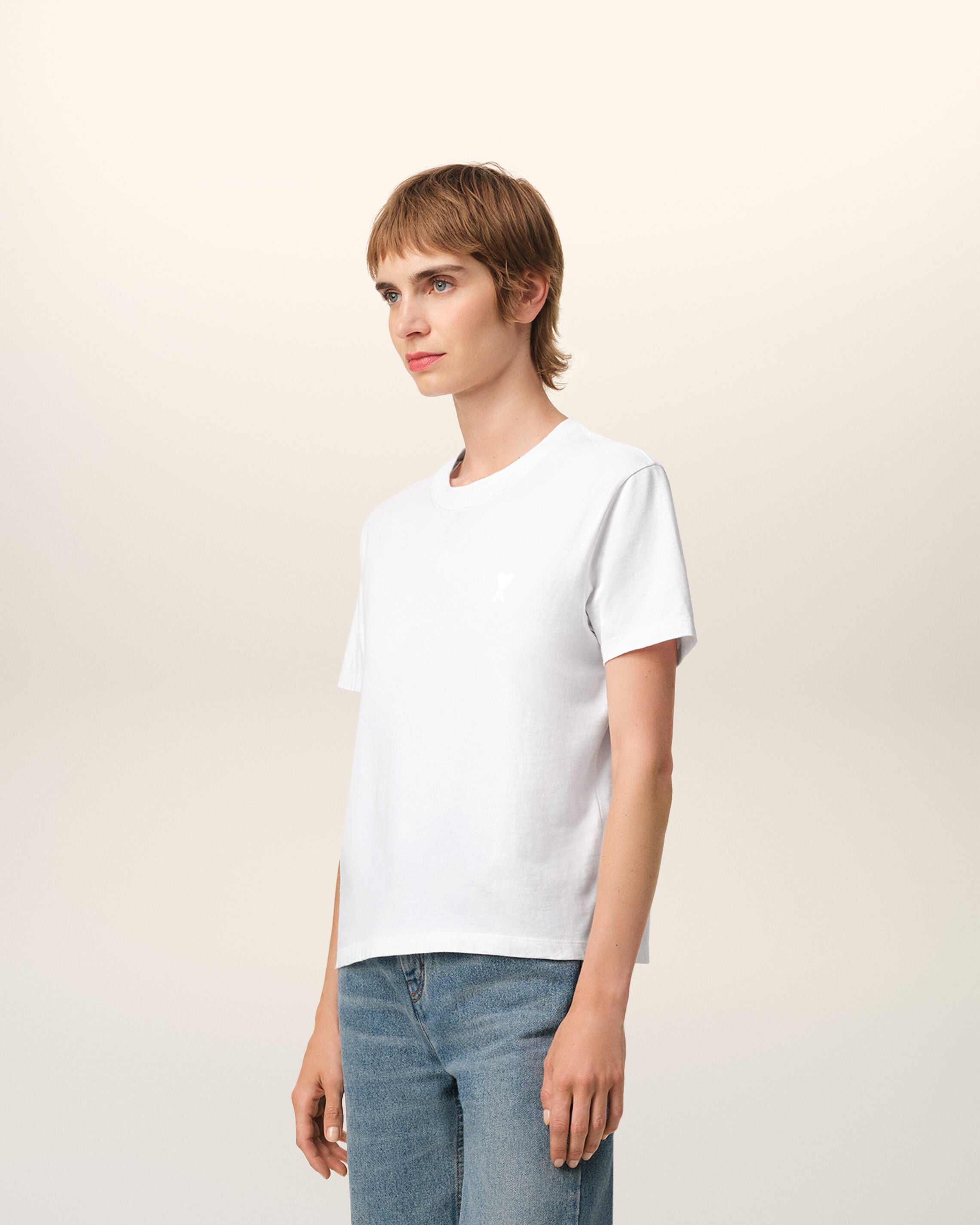White Ami De Coeur T-Shirt | AMI PARIS