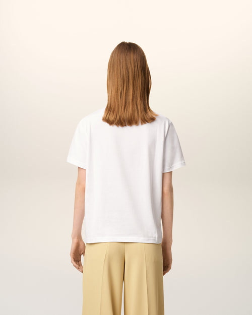 White Organic Cotton Ami De Coeur T-shirt - 10 - Ami Paris