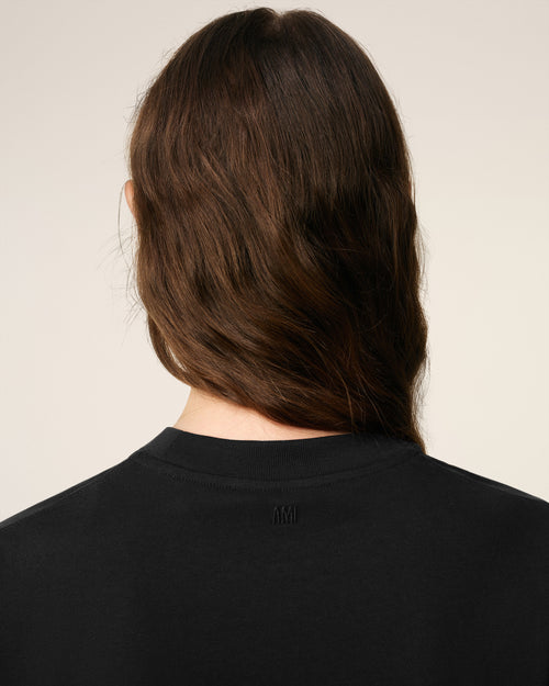 Black Organic Cotton Ami De Coeur T-shirt - Woman - 8 - AMI Paris - Ami Paris
