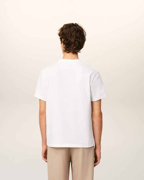 T-shirt Blanc Ami De Coeur En Coton Biologique - Homme - 5 - AMI Paris - Ami Paris