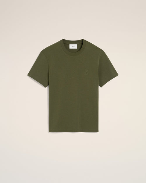 Green Cotton Ami de Coeur T-Shirt - 8 - Ami Paris