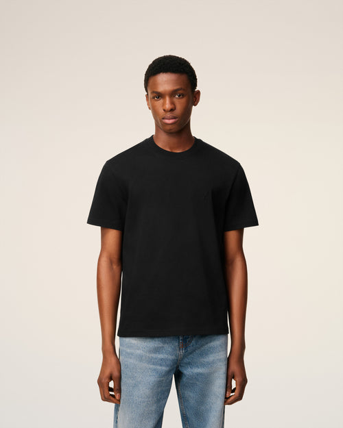 Black Organic Cotton Ami De Coeur T-shirt - Man - 11 - AMI Paris - Ami Paris