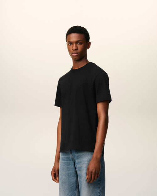 Black Organic Cotton Ami De Coeur T-shirt - Man - 12 - AMI Paris - Ami Paris