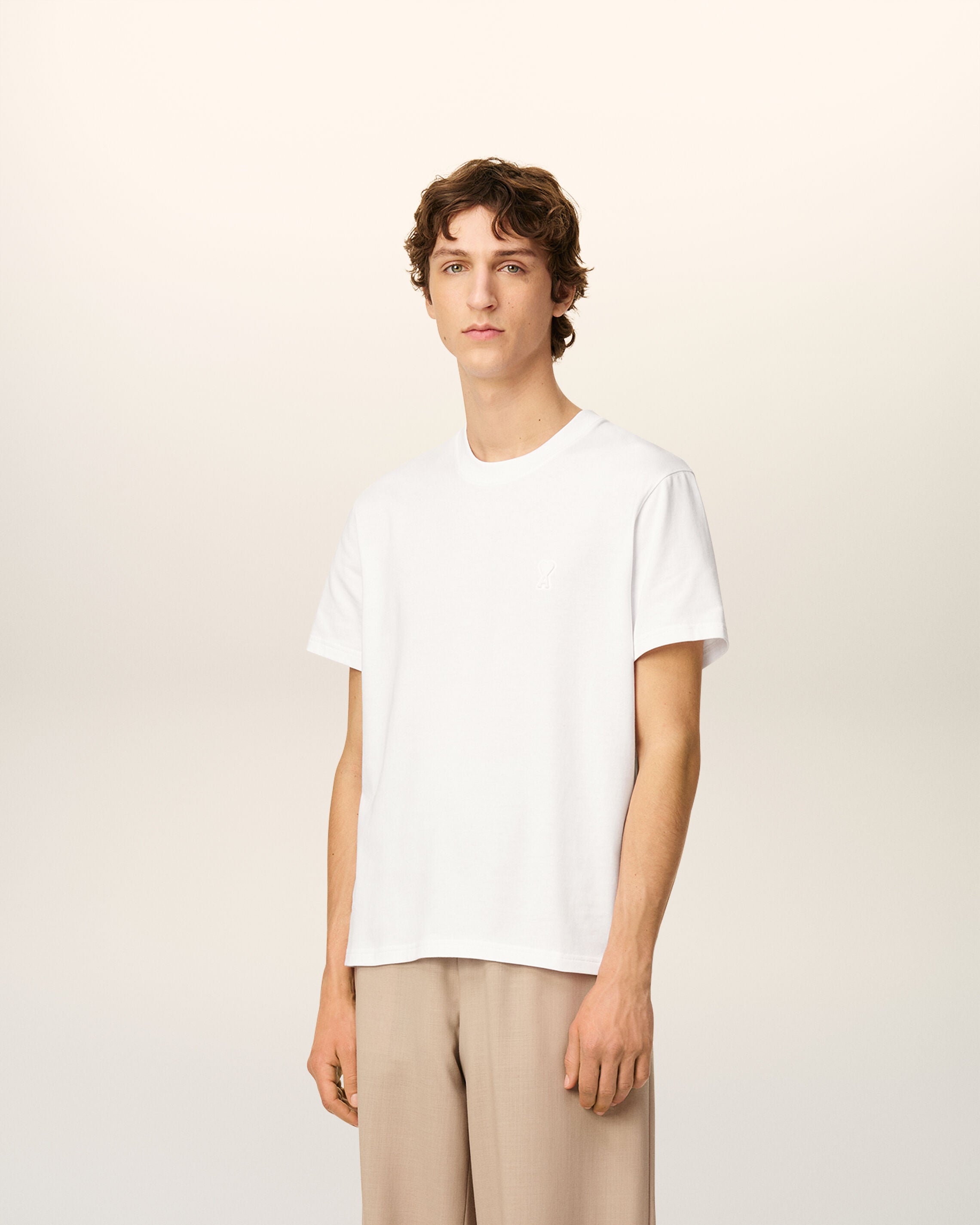 アミパリス ホワイトコットンTシャツ ホワイト コットン Ami De Coeur Tシャツ ホワイト | AMI PARIS