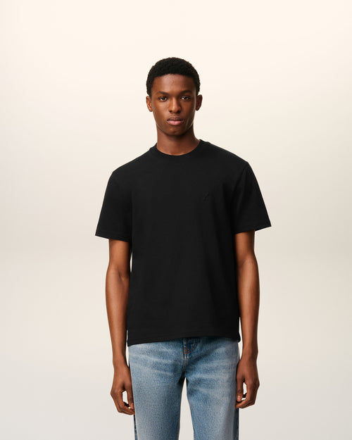 Black Organic Cotton Ami De Coeur T-shirt - 2 - Ami Paris