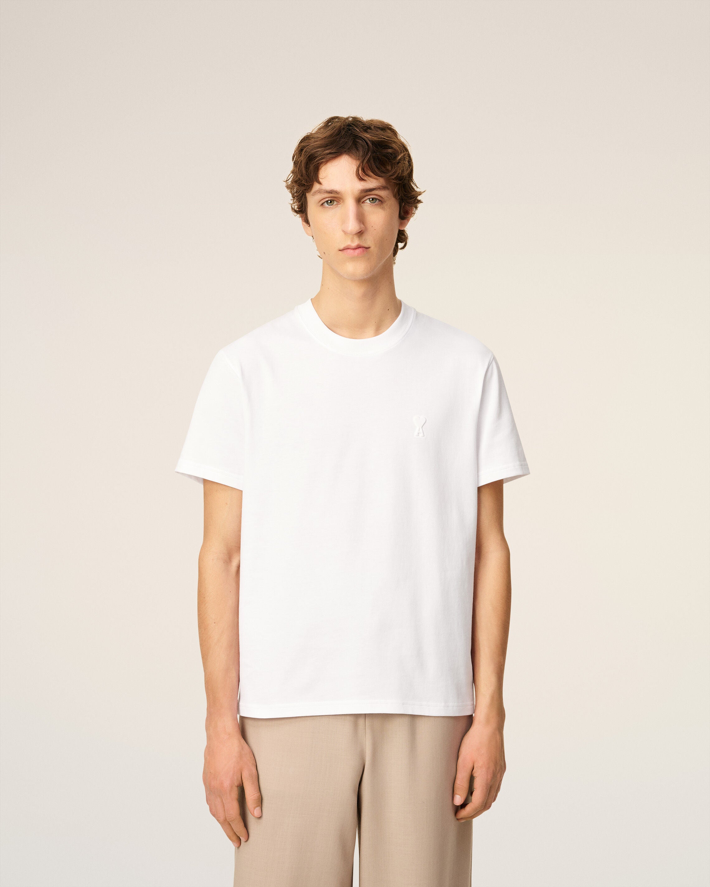 アミパリス　オーガニックコットンTシャツ ホワイト オーガニックコットン Ami De Coeur Tシャツ ホワイト | AMI