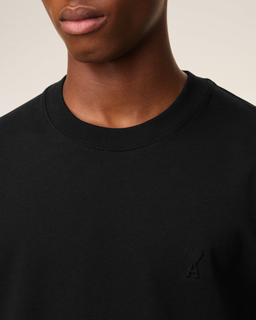 Black Organic Cotton Ami De Coeur T-shirt - Man - 3 - AMI Paris - Ami Paris