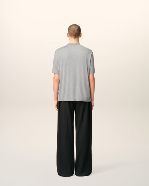 Grey Cotton Short Sleeves T-shirt - 5 - Ami Paris