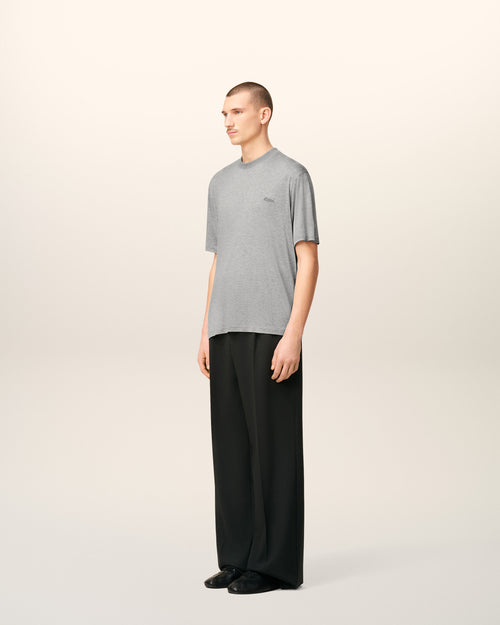 Grey Cotton Short Sleeves T-shirt - 6 - Ami Paris