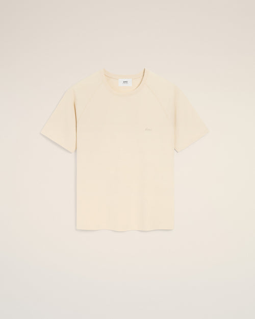 White Cotton Short Sleeves T-shirt  - 2 - Ami Paris