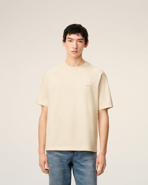 White Cotton Short Sleeves T-shirt  - 15 - Ami Paris