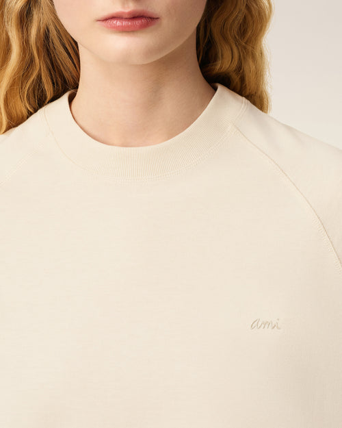 White Cotton Short Sleeves T-shirt  - 10 - Ami Paris