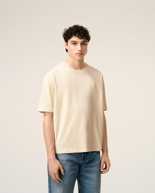 White Cotton Ami De Coeur T-shirt - Man - 3 - AMI Paris - Ami Paris
