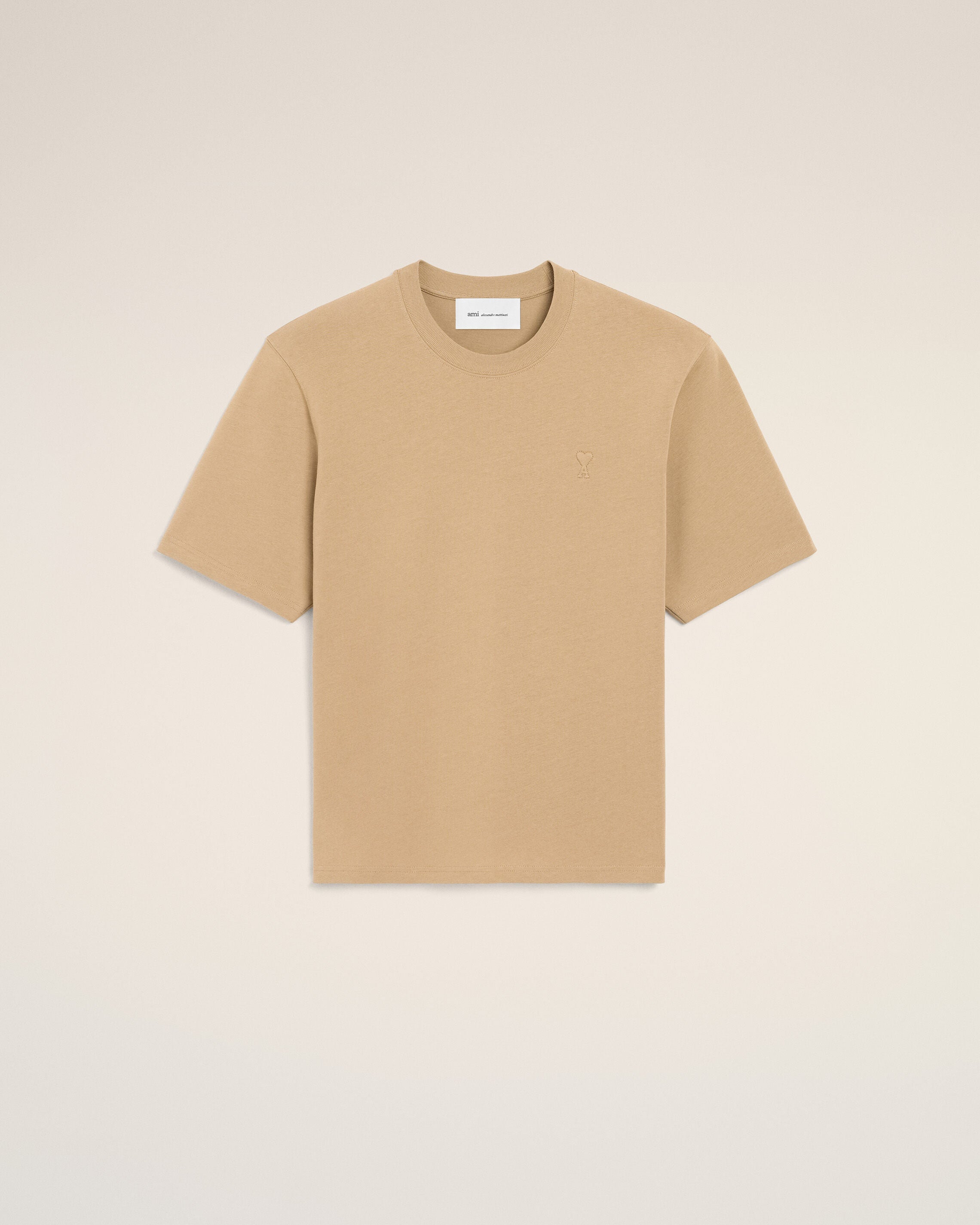 Camiseta Ami de Cœur de algodón beige con relieve - 7