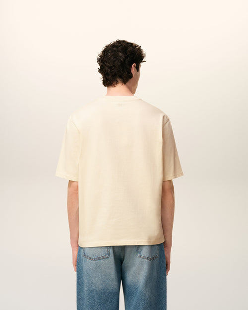White Cotton Ami De Coeur T-shirt - Man - 5 - AMI Paris - Ami Paris