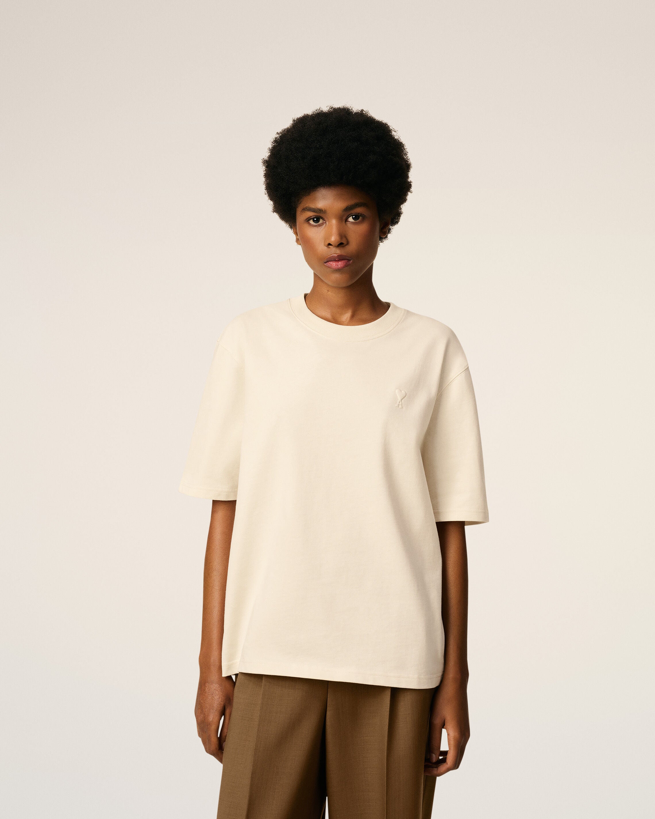 White Cotton Ami De Coeur T-shirt - 9