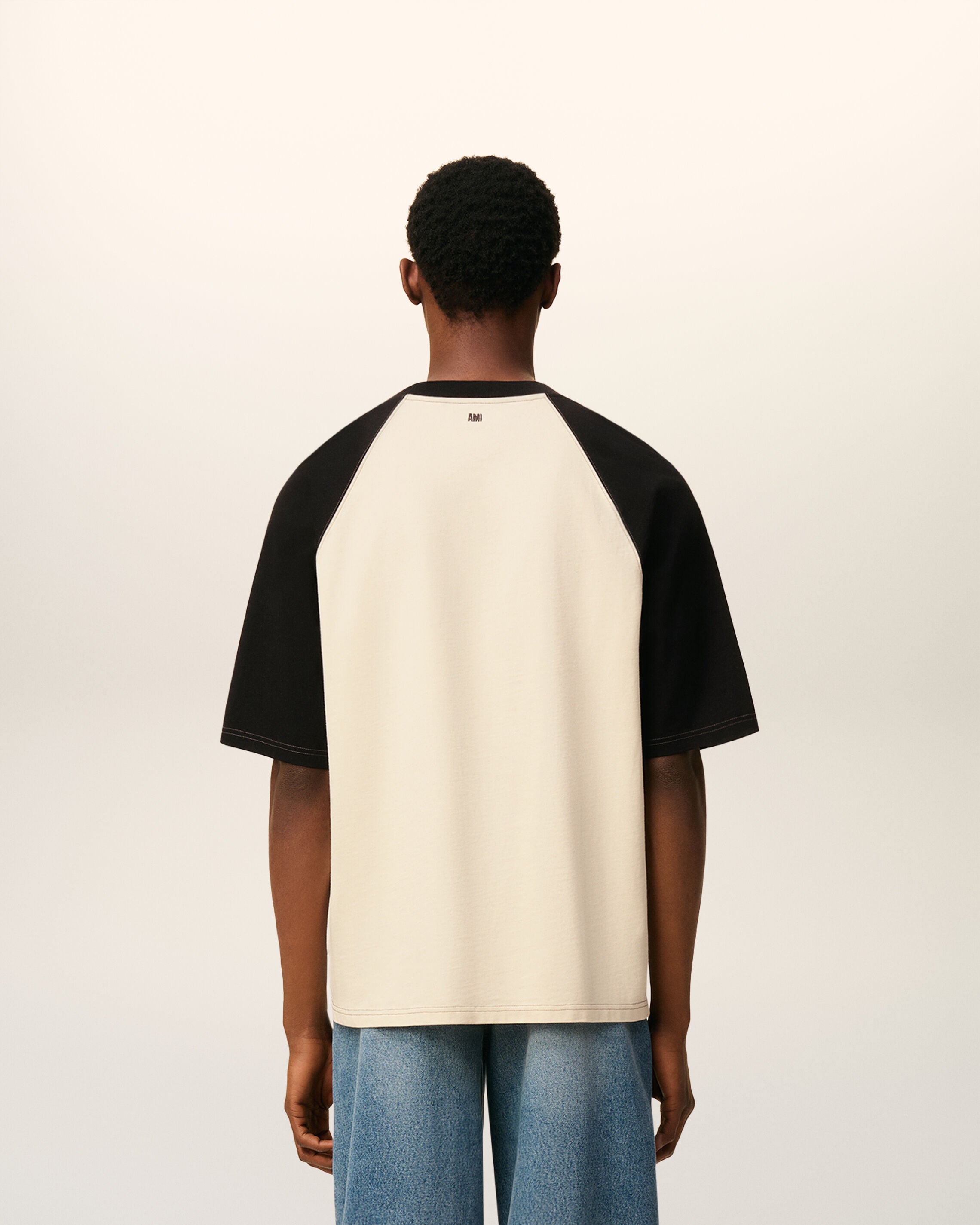 ホワイト コットン Ami de Coeur ショートスリーブ Tシャツ アイボリー