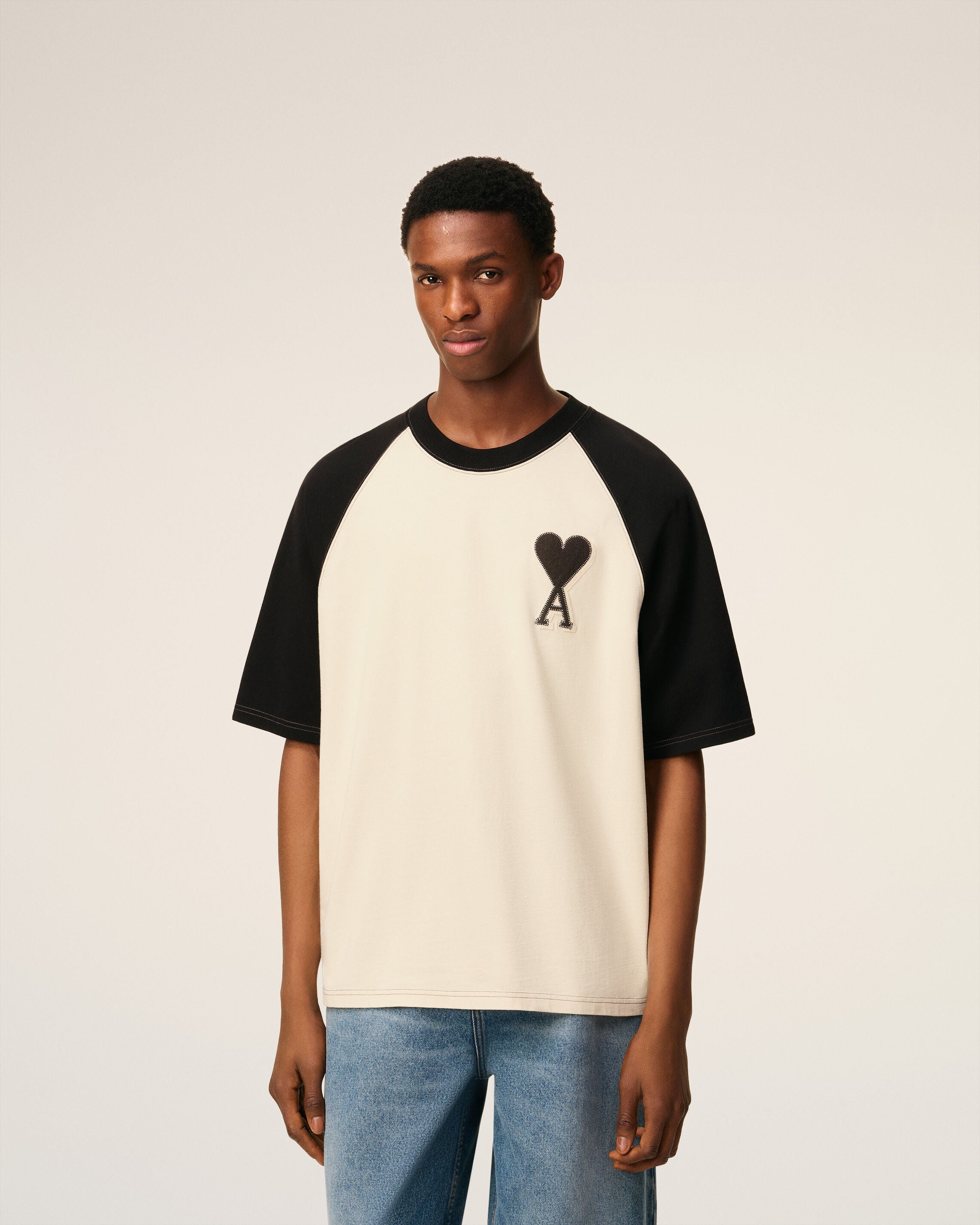 AMI PARIS ホワイト Tシャツ ホワイト コットン Ami De Coeur クロップド Tシャツ ホワイト | AMI PARIS