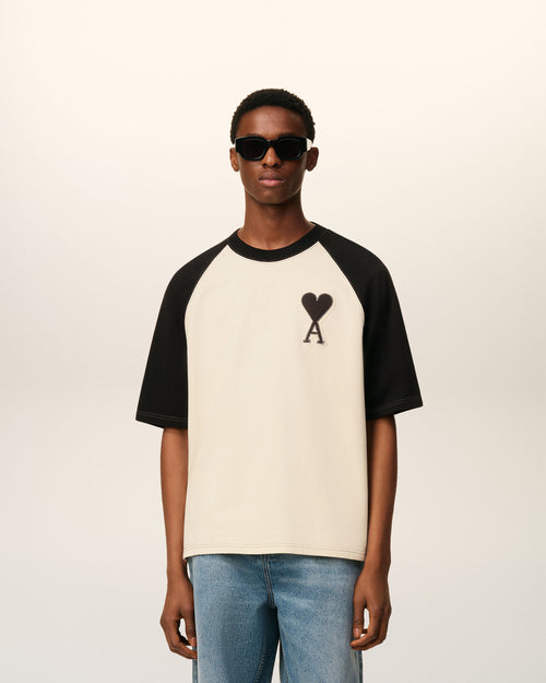 T-shirt Blanc Manches Courtes Ami De Coeur En Coton - 2 - Ami Paris