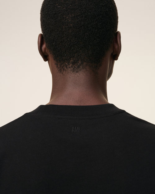 Black Cotton Ami De Coeur T-shirt - 4 - Ami Paris