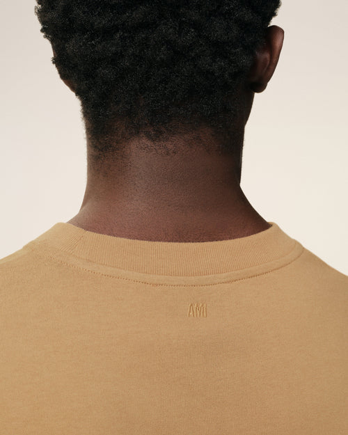 Brown Cotton Ami De Coeur T-shirt  - 4 - Ami Paris