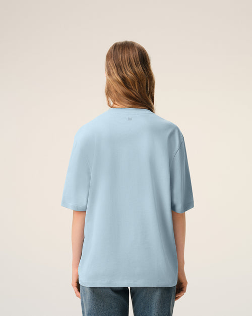 Blue Cotton Ami De Coeur T-shirt  - 11 - Ami Paris