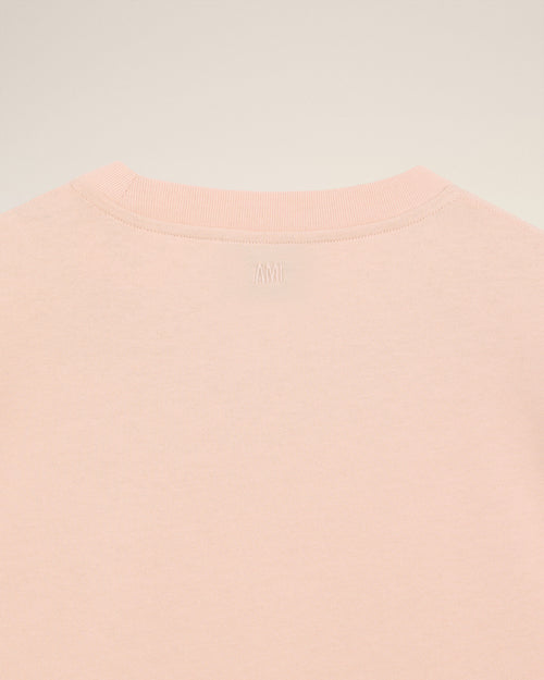 Pink Cotton Ami De Coeur Cosy Fit T-shirt - 14 - Ami Paris